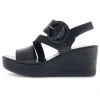 Sandaleno met sleehak zwart