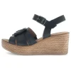 Sandaleno met sleehak zwart