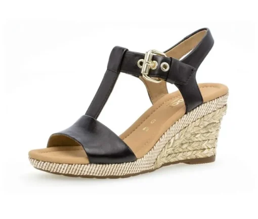Sandaleno met sleehak zwart