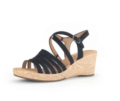 Sandaleno met sleehak zwart