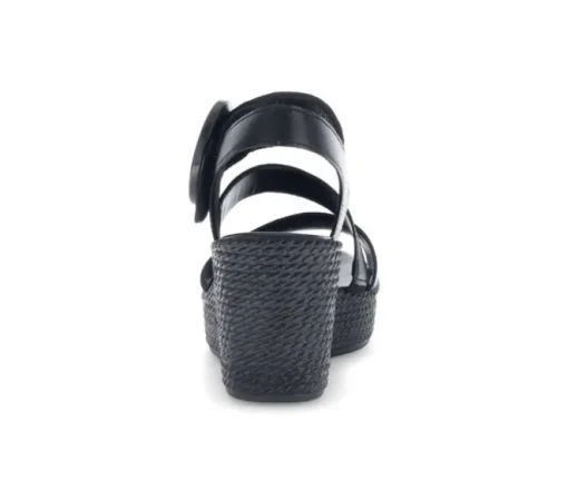 Sandaleno met sleehak zwart