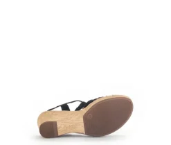 Sandaleno met sleehak zwart
