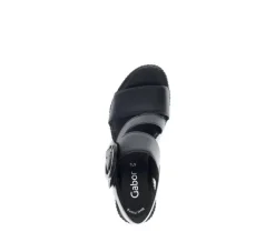 Sandaleno met sleehak zwart