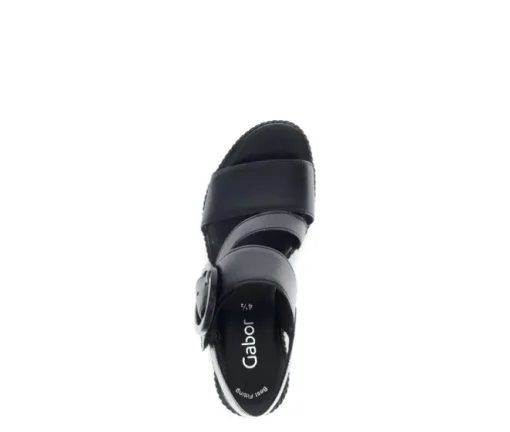 Sandaleno met sleehak zwart
