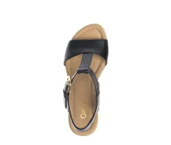 Sandaleno met sleehak zwart