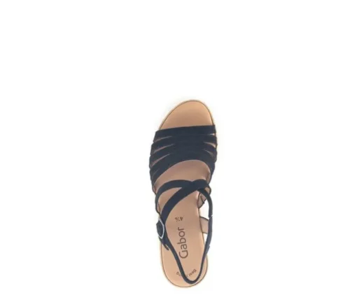 Sandaleno met sleehak zwart