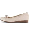 Sportieve ballerina beige