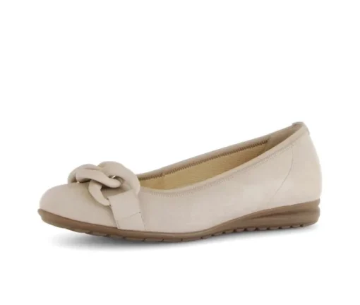 Sportieve ballerina beige