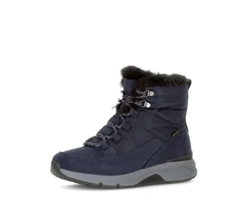 Winter enkellaarsje blauw